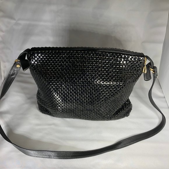 Whiting and Davis Black Beaded Mesh Bag - Picture 2 of 7